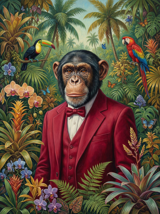 Jungle Suit Monkey Portrait (120 Colors)