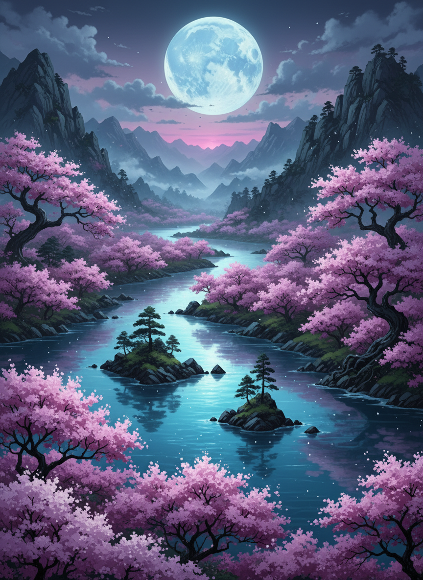 Moonlit Blossom Valley (120 Colors)