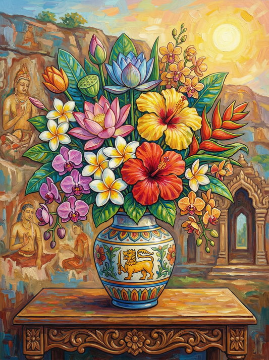Lankan Heritage & Flowers (80 Colors)