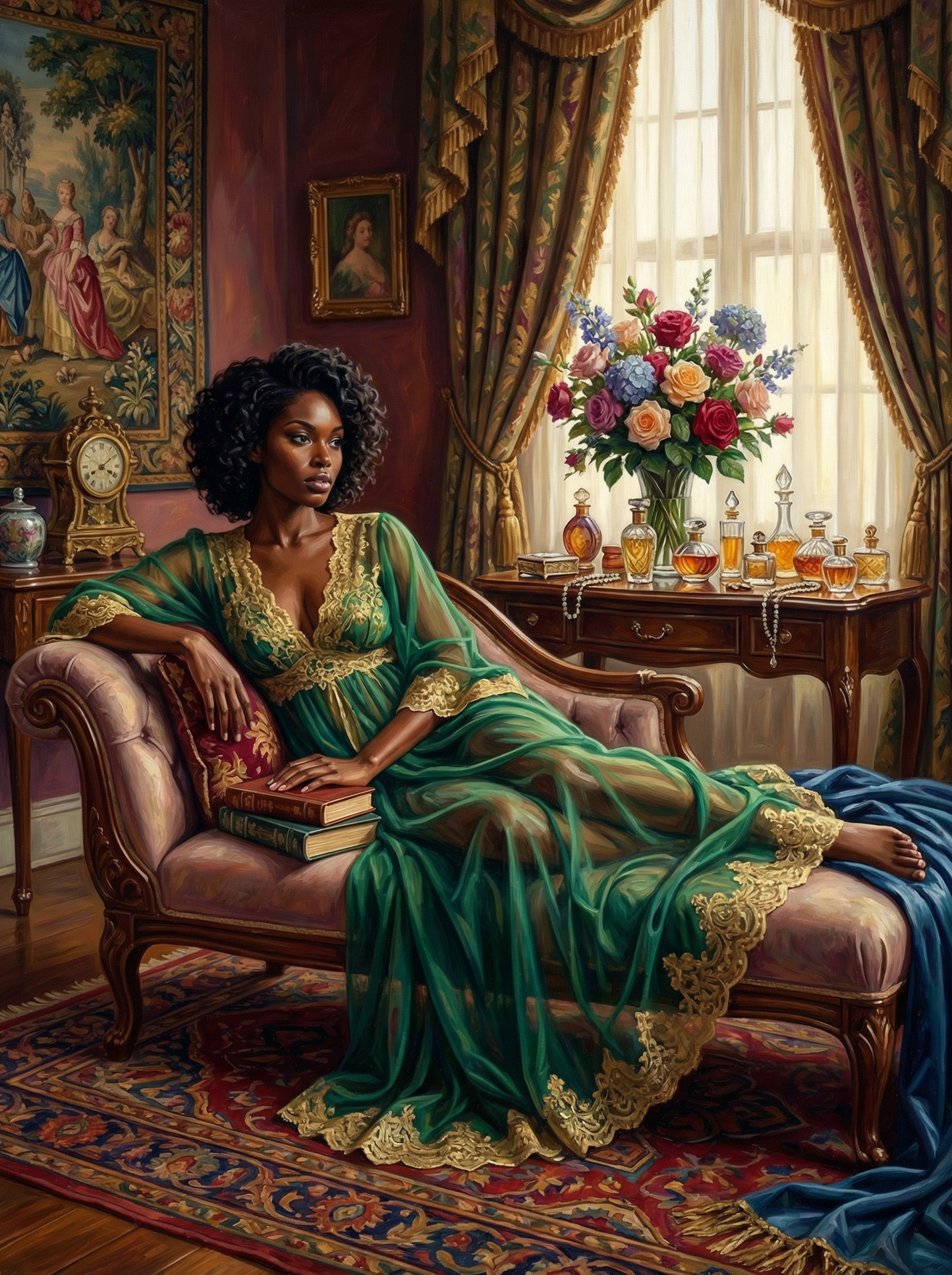 Emerald Silk Portrait (80 Colors)