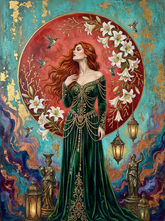Enchanted Woman Red Moon (120 Colors)
