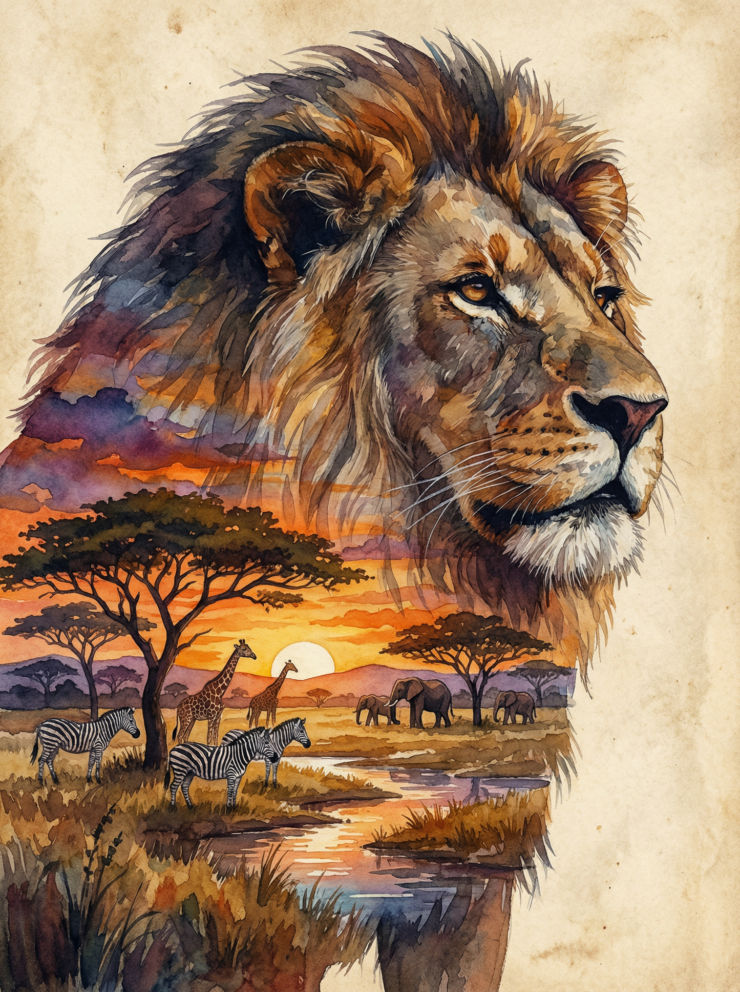 Savanna King at Dusk (120 Colors)