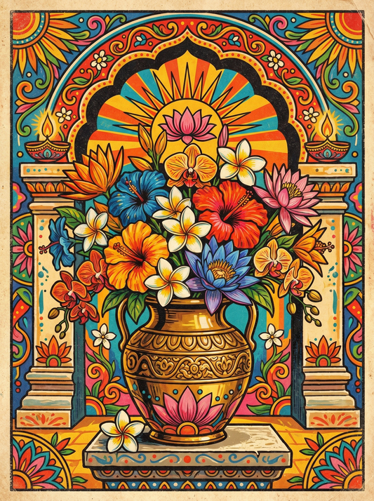 Floral Vase Archway (120 Colors)