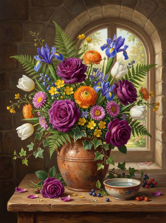 Garden Window Floral Arrangement (80 Colors)
