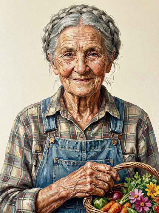 Garden Woman With Flowers (80 Colors)