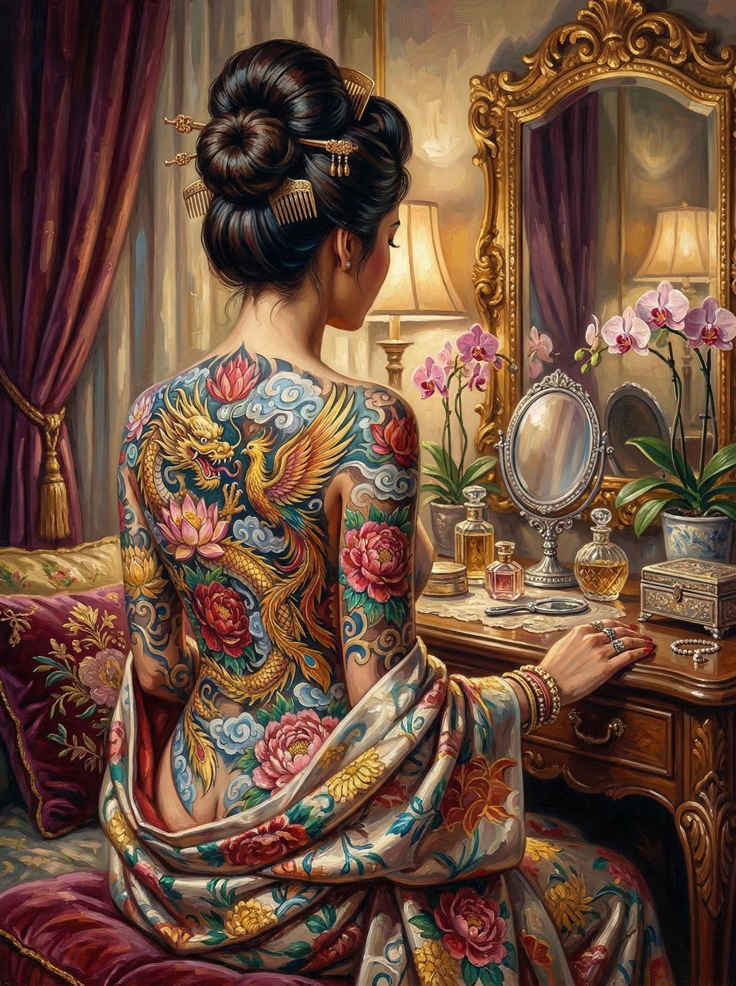 Golden Dragon Tattoo Boudoir (120 Colors)