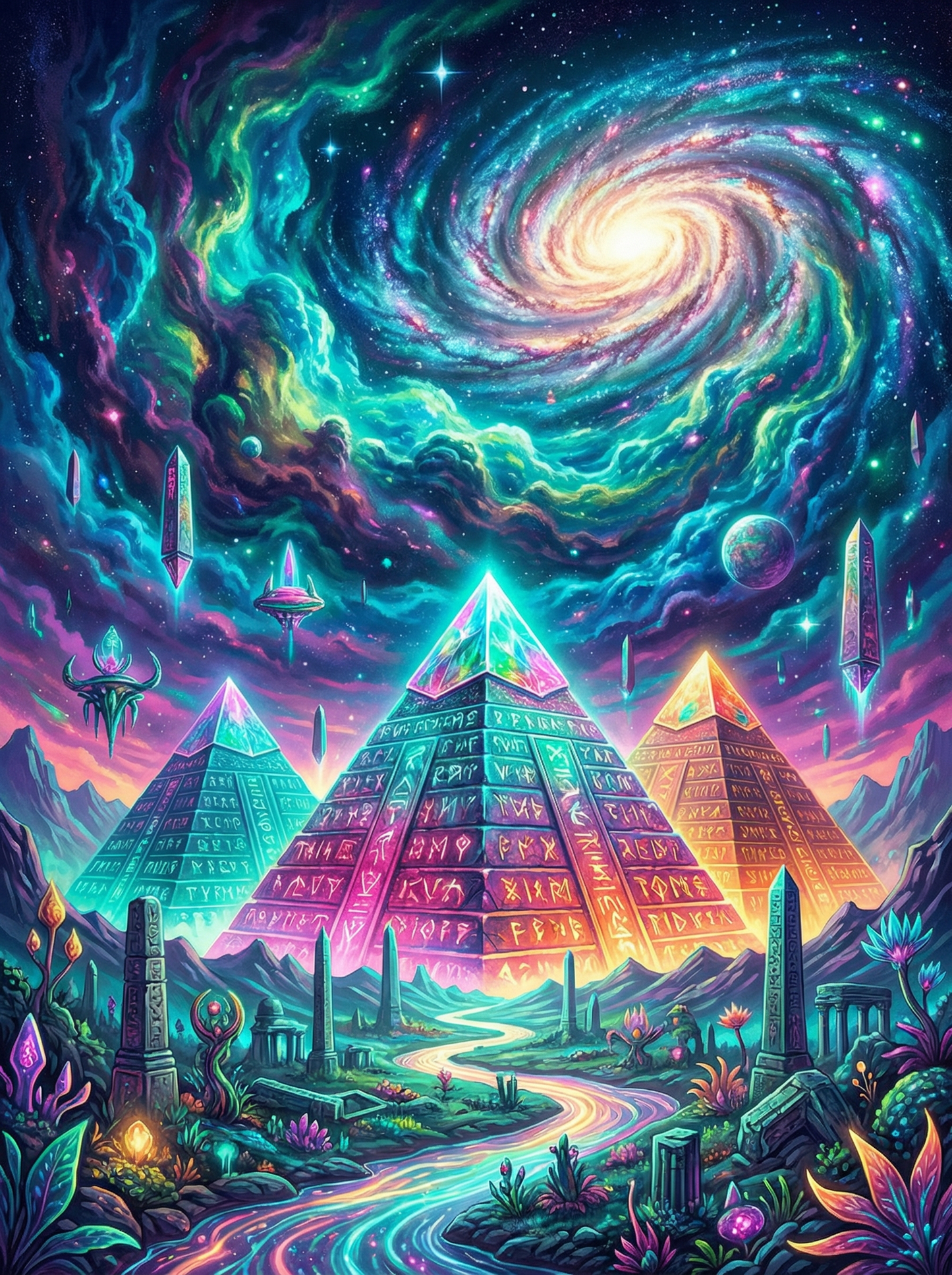 Galactic Crystal Pyramids (120 Colors)