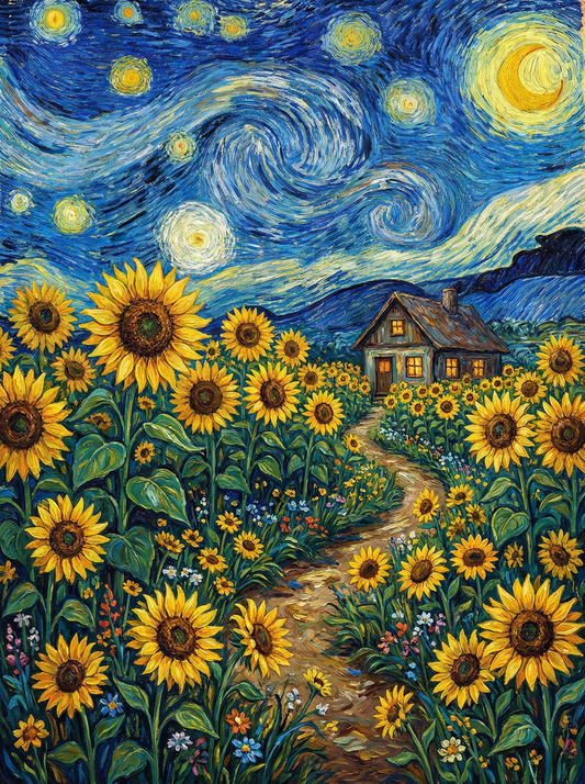 Starry Sunflower Path (80 Colors)