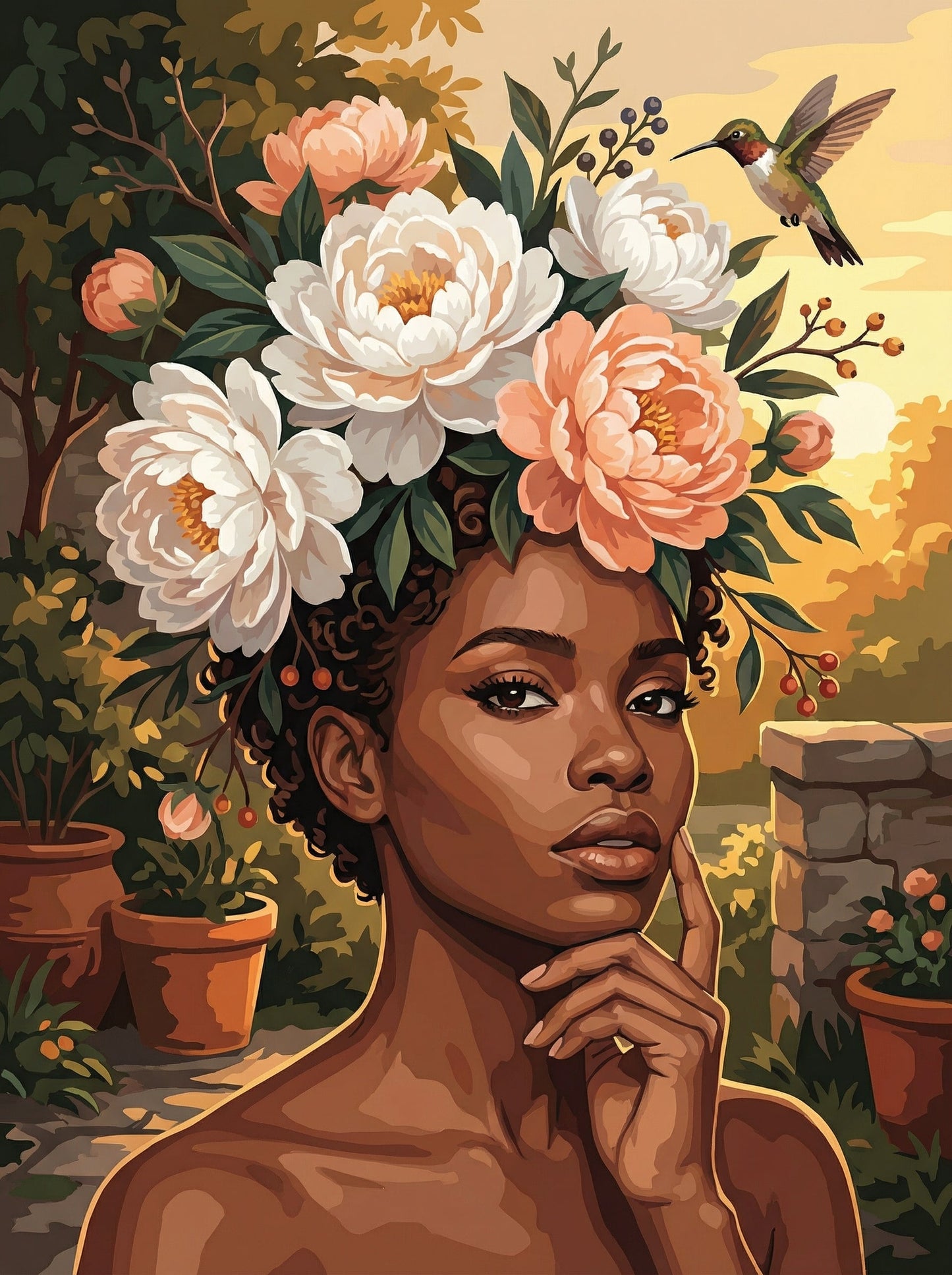 Golden Peony Grace (120 Colors)