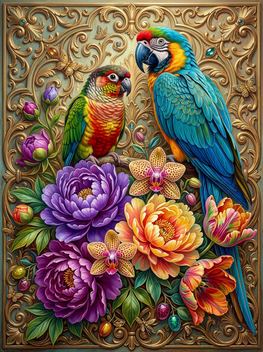 Ornate Parrot Elegance (80 Colors)