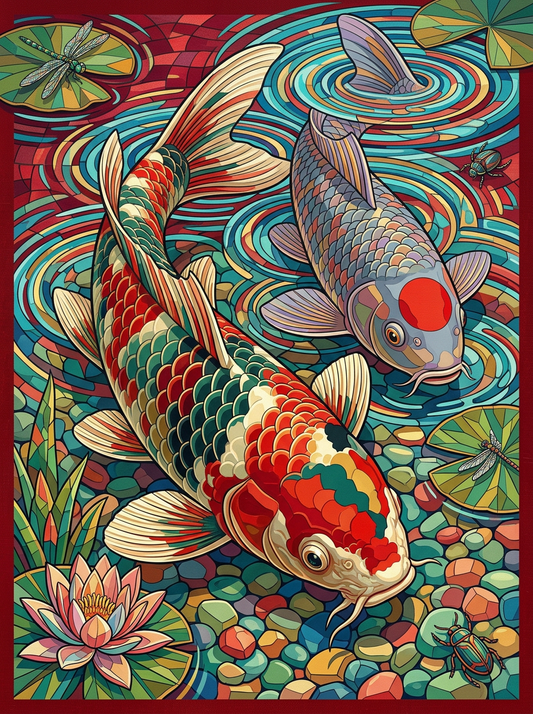 Crimson Koi Reflections (120 Colors)