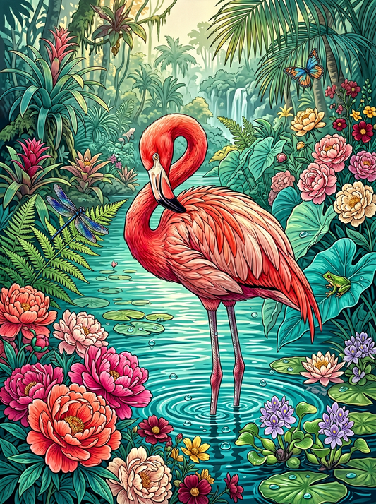 Emerald Lagoon Flamingo (80 Colors)