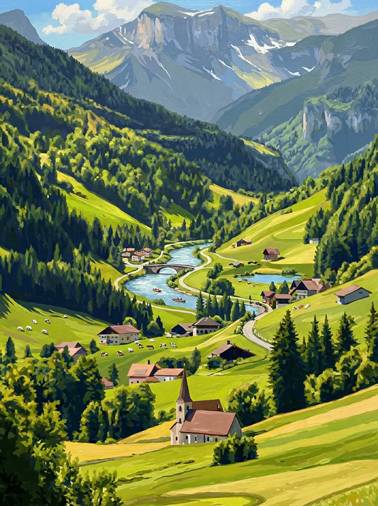 Valley Village Serene Journey (80 Colors)