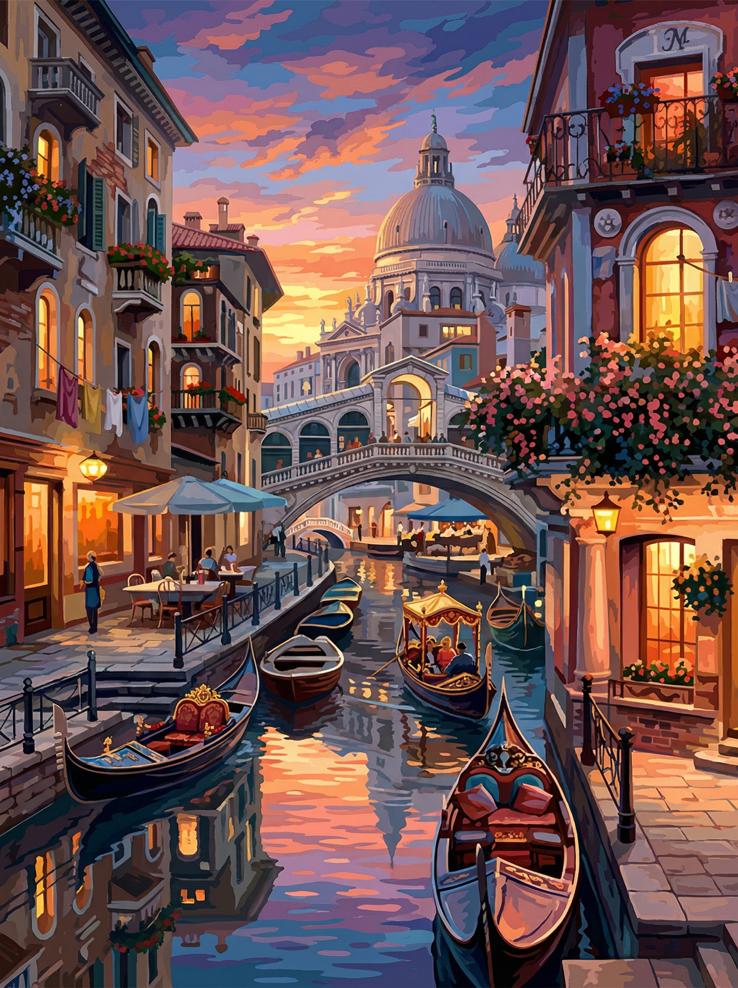 Venice Twilight Canal (80 Colors)