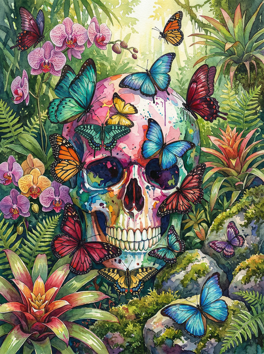 Butterfly Bloom Skull (120 Colors)
