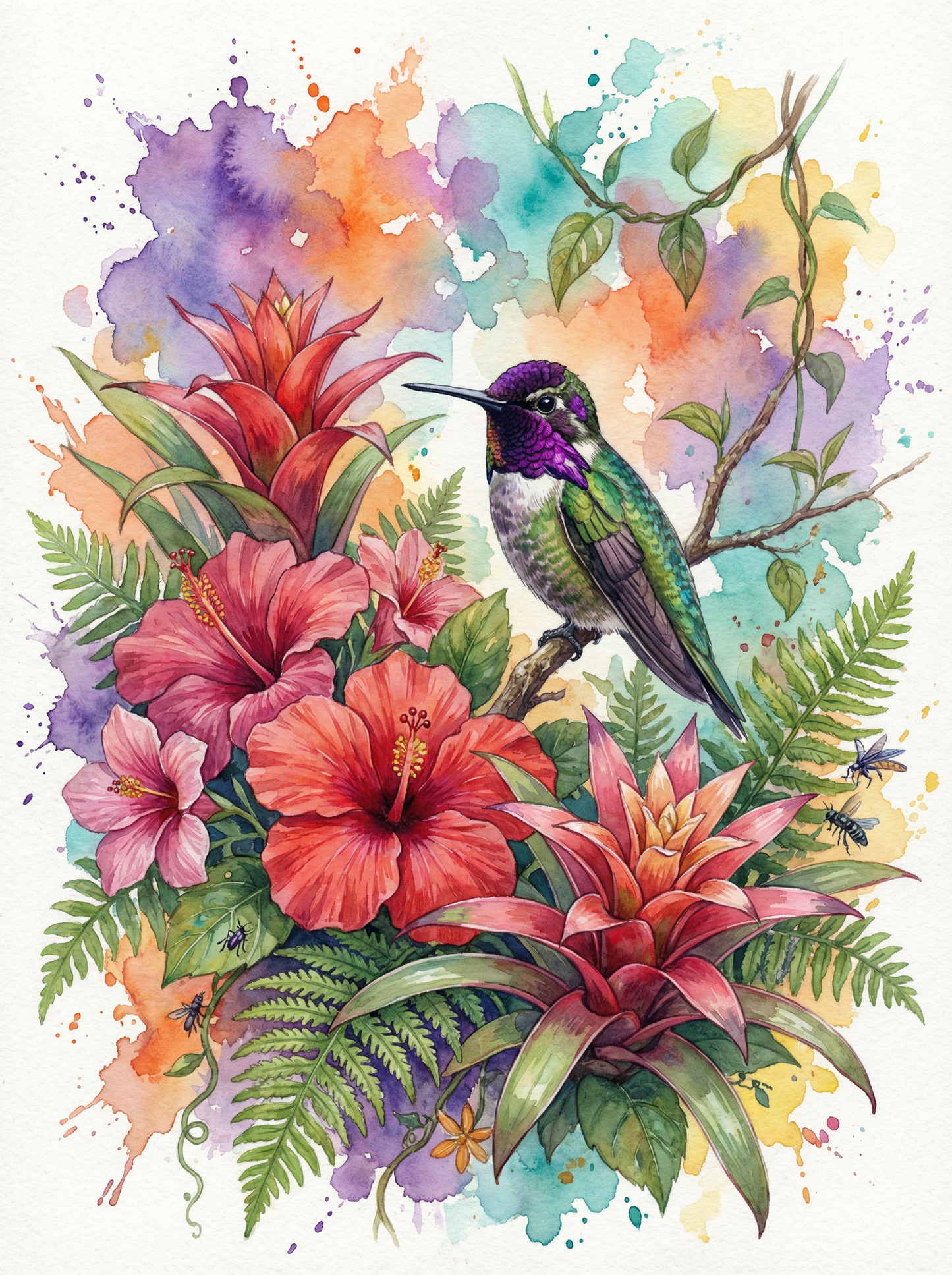 Hummingbird Tropical Blossoms (120 Colors)
