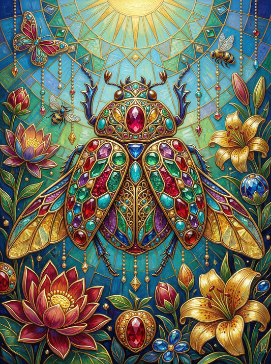 Jeweled Scarab Lotus (120 Colors)