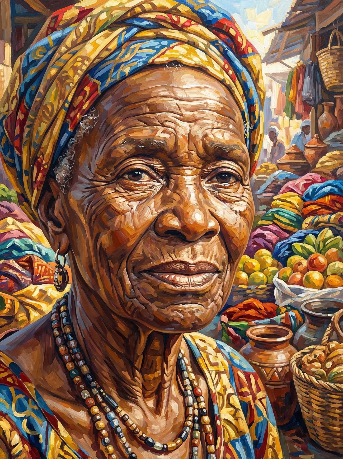 Market Woman Vibrant Headwrap (80 Colors)