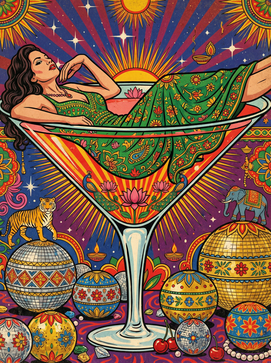 Martini Glass Woman (80 Colors)