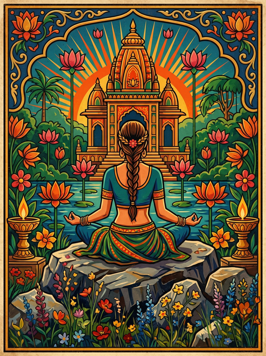 Meditating Lotus Figure (80 Colors)