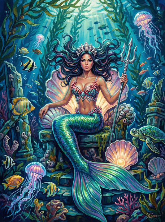 Mermaid Queen Underwater Palace (120 Colors)