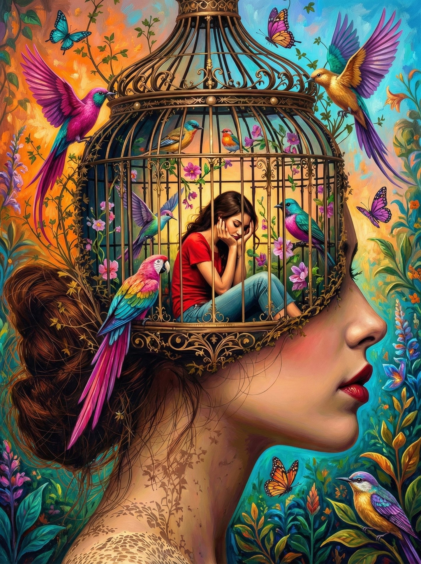 Mind In Birdcage (80 Colors)