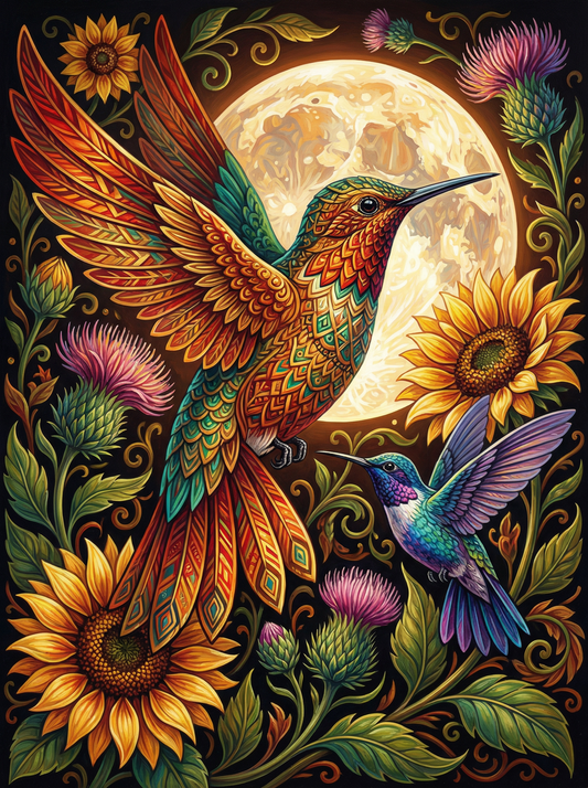 Moonlit Hummingbirds (80 Colors)