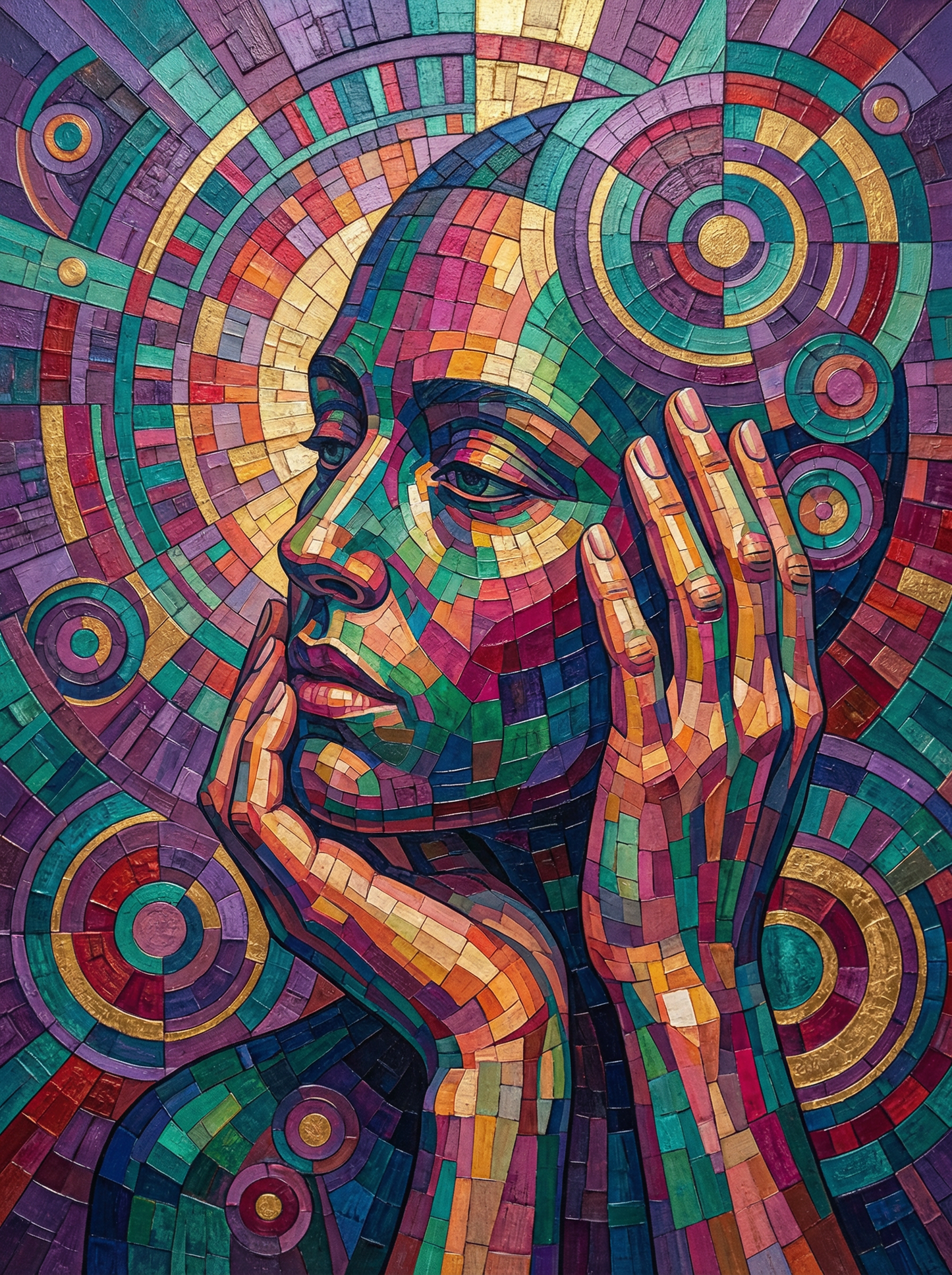 Mystical Geometric Portrait (80 Colors)