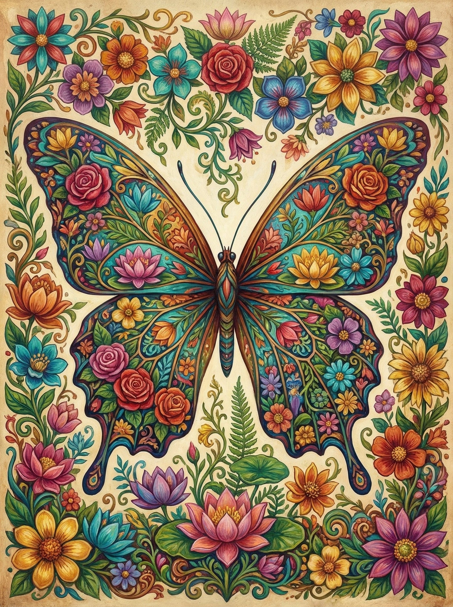 Floral Butterfly Garden (80 Colors)