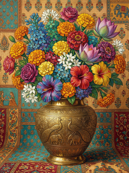 Ornate Brass Garden Bouquet (120 Colors)