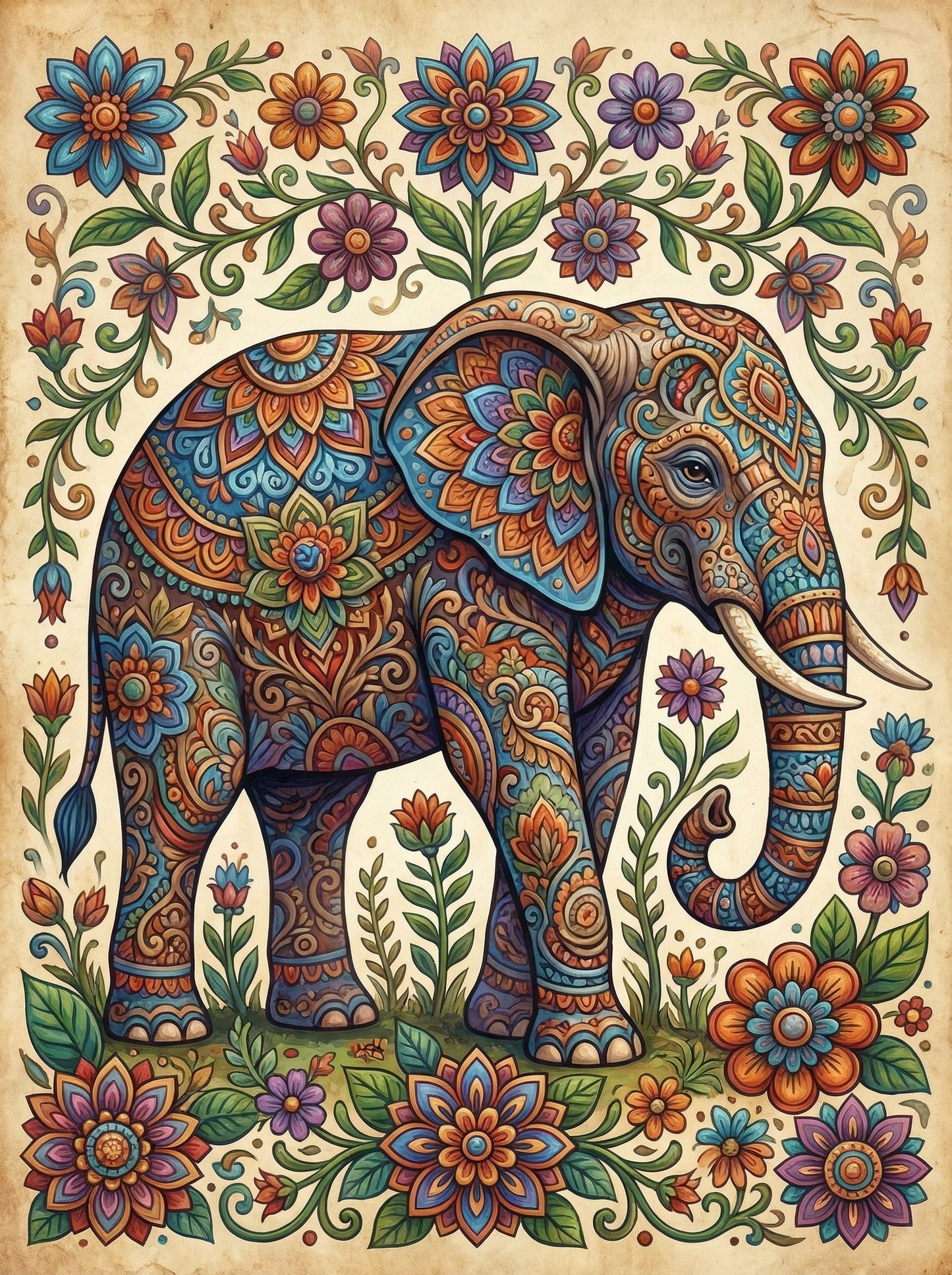 Ornate Elephant Blessings (120 Colors)