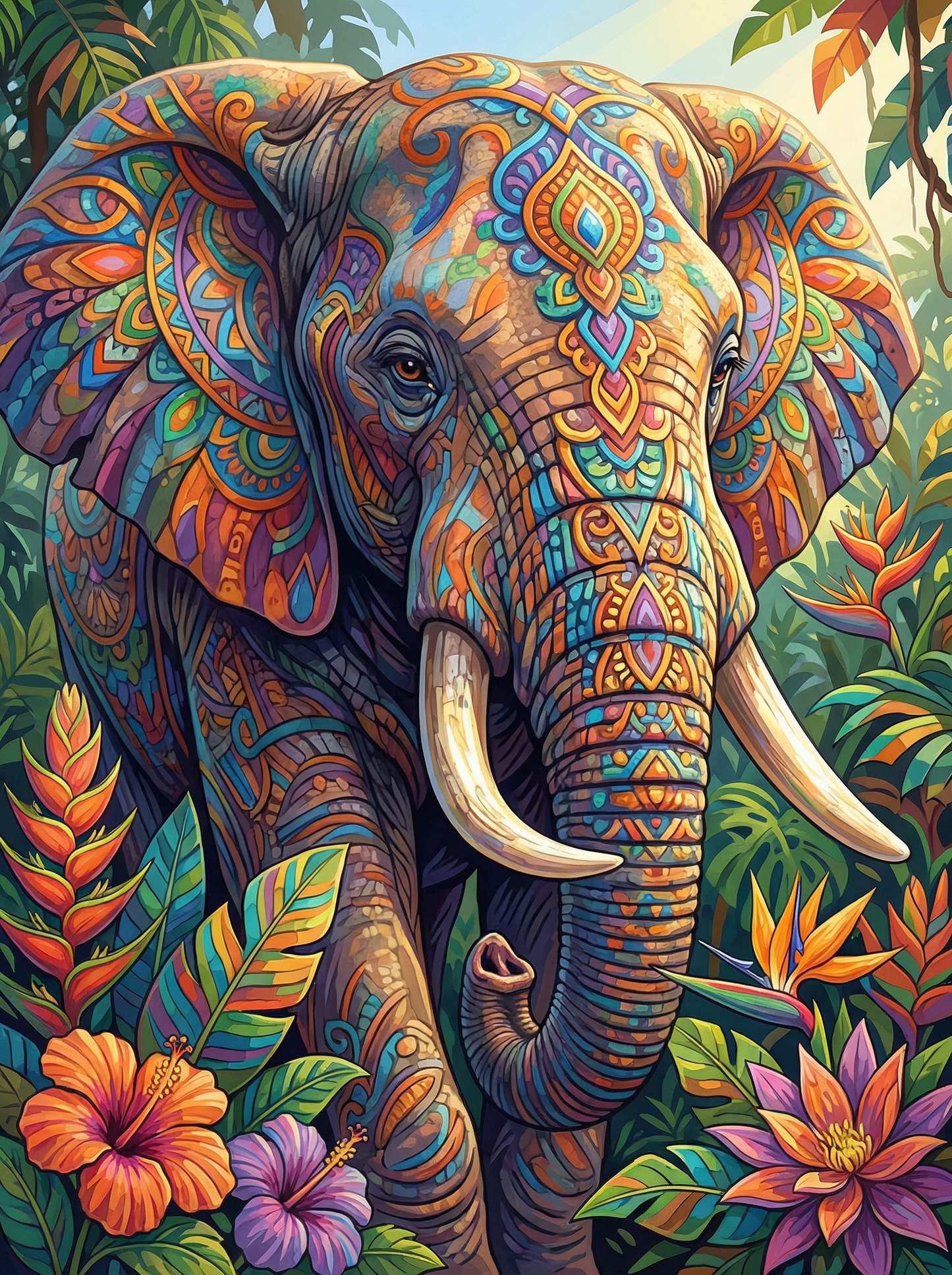 Ornate Mandala Elephant (120 Colors)