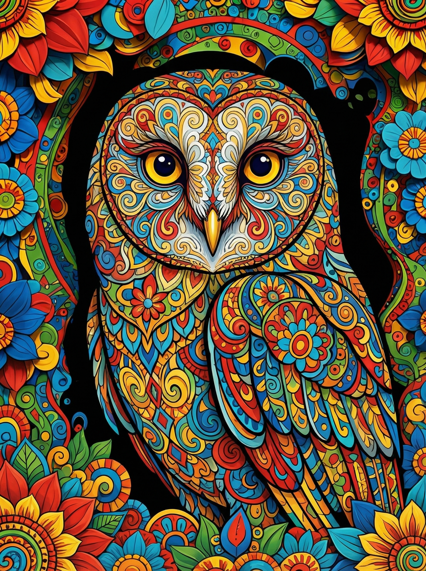 Mandala Owl (80 Colors)