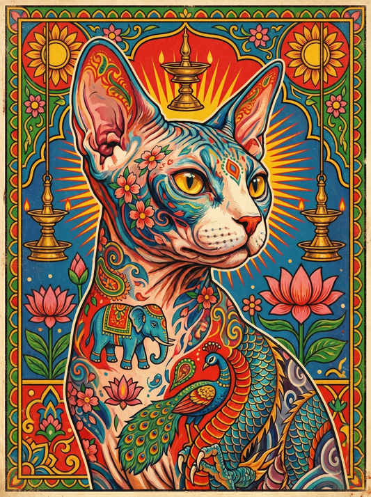 Ornate Sphynx Cat (80 Colors)