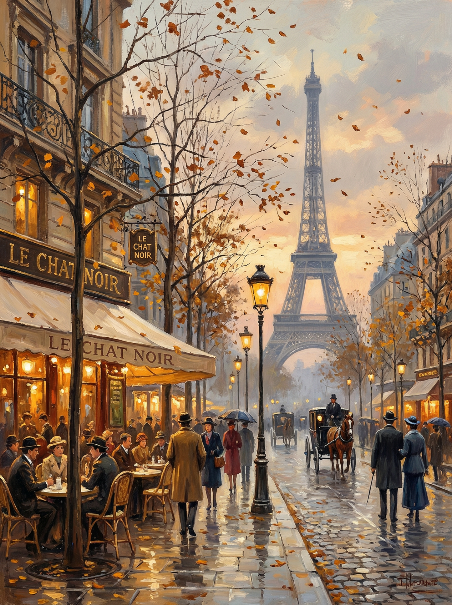 Autumn Café in Paris (120 Colors)