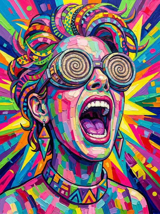 Psychedelic Spiral Glasses Scream (120 Colors)