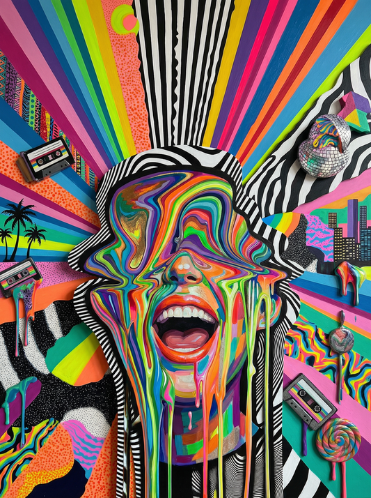 Psychedelic Woman Face (80 Colors)