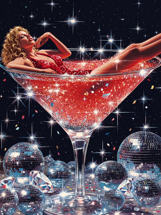 Red Cocktail Confetti Celebration (120 Colors)