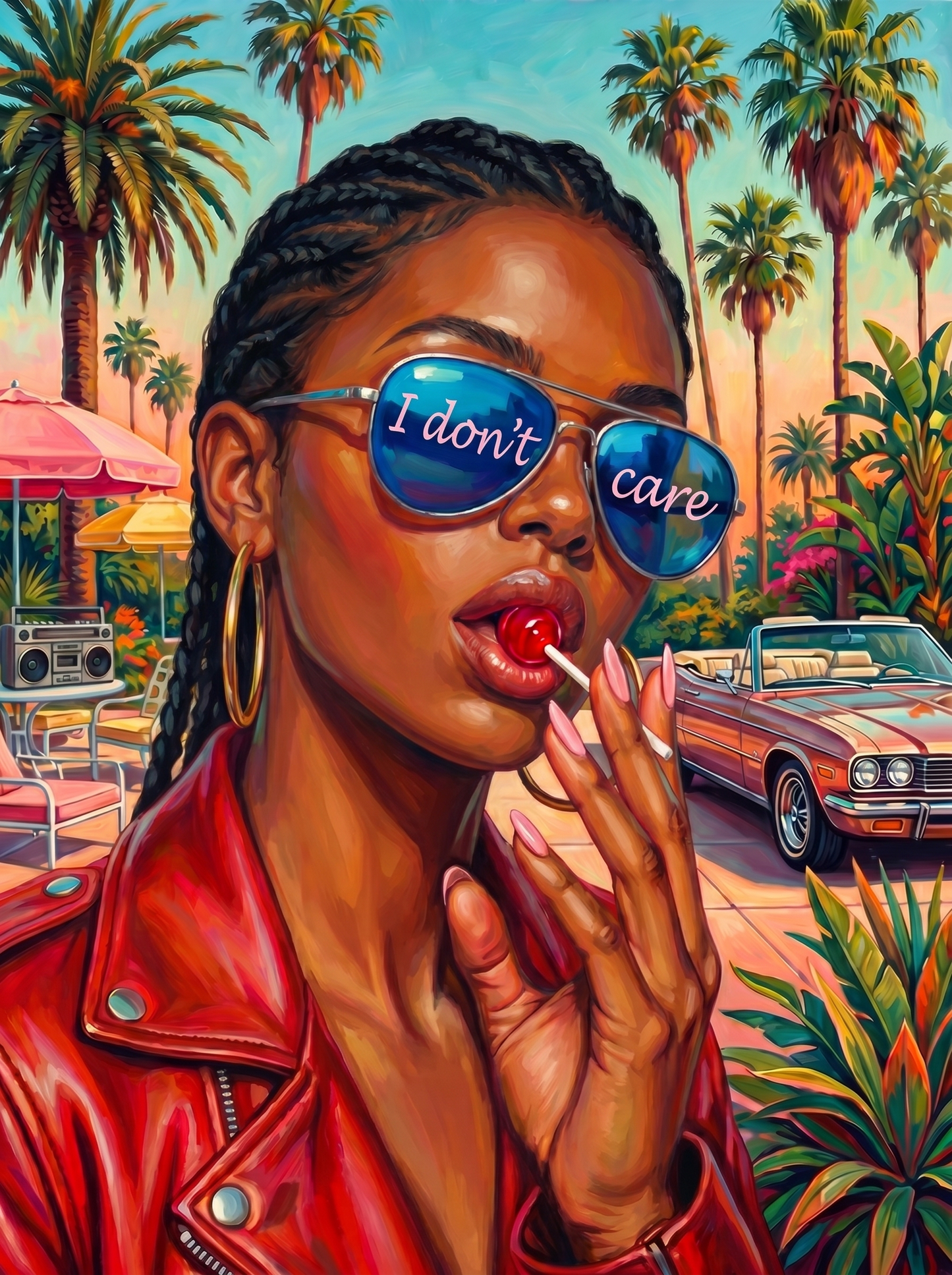 Retro Lollipop Palm Attitude (80 Colors)