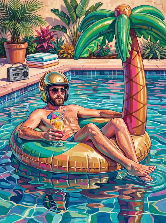 Retro Pool Day Chillin (120 Colors)