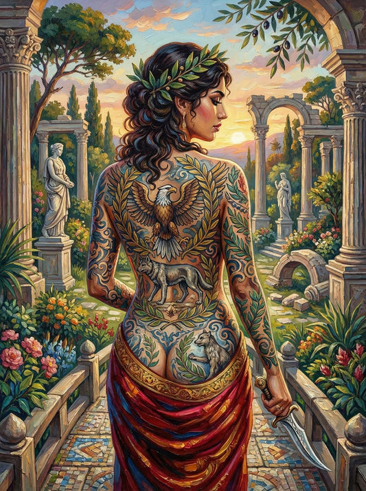 Roman Tattoo Garden Woman (120 Colors)