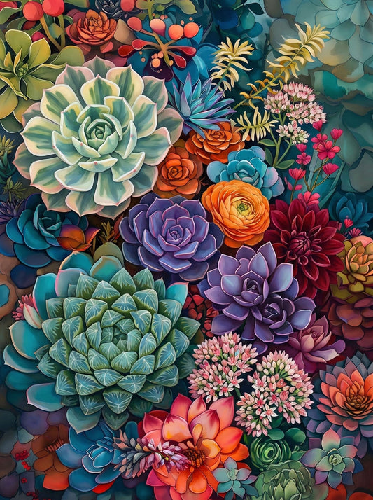 Succulent Garden Abundance (80 Colors)