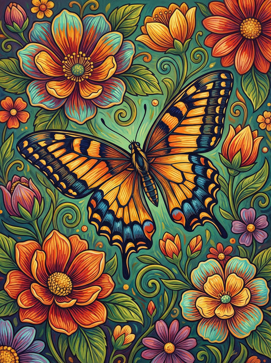 Swallowtail Butterfly Florals (80 Colors)