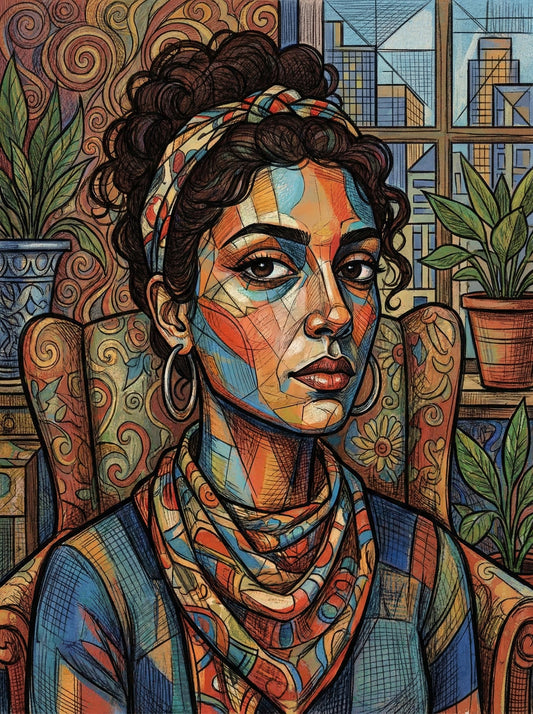 Urban Woman Portrait (80 Colors)
