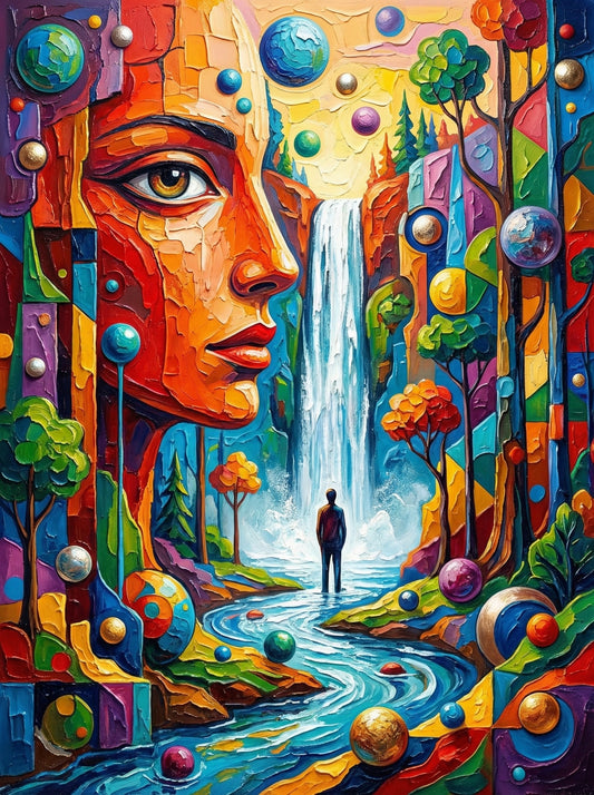 Waterfall Cosmic Portrait (120 Colors)