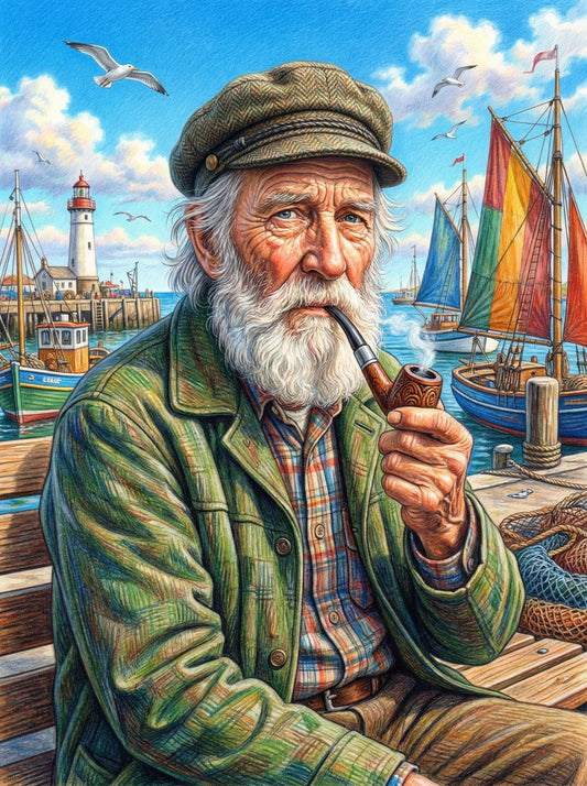 Weathered Seaman Portrait (120 Colors)