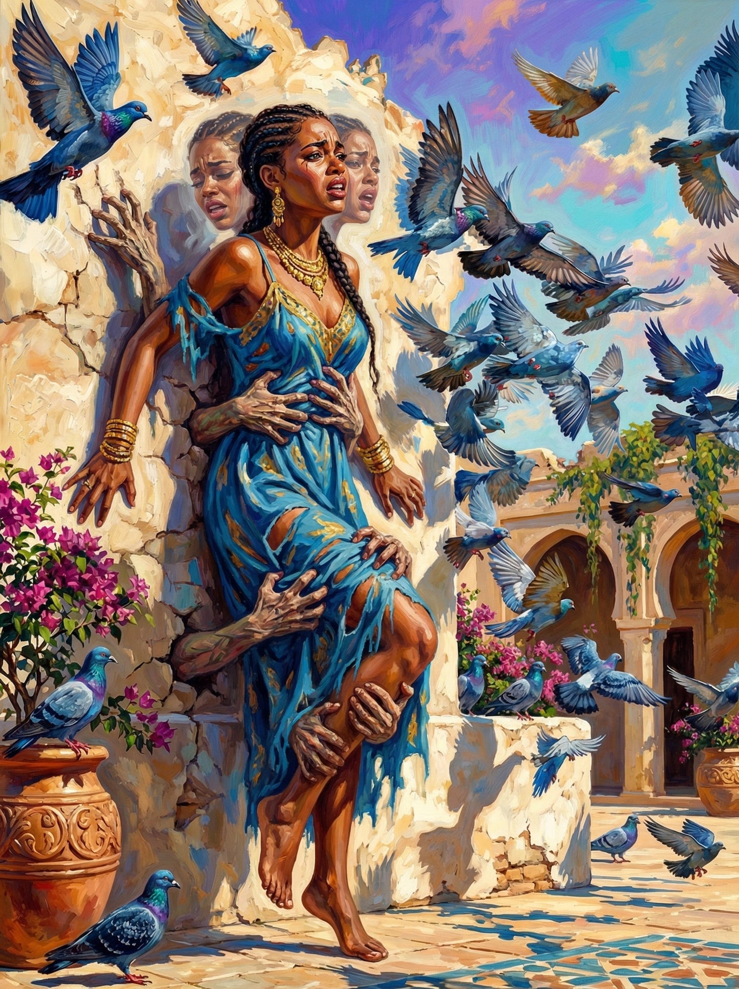 Woman Ruins Reaching (120 Colors)