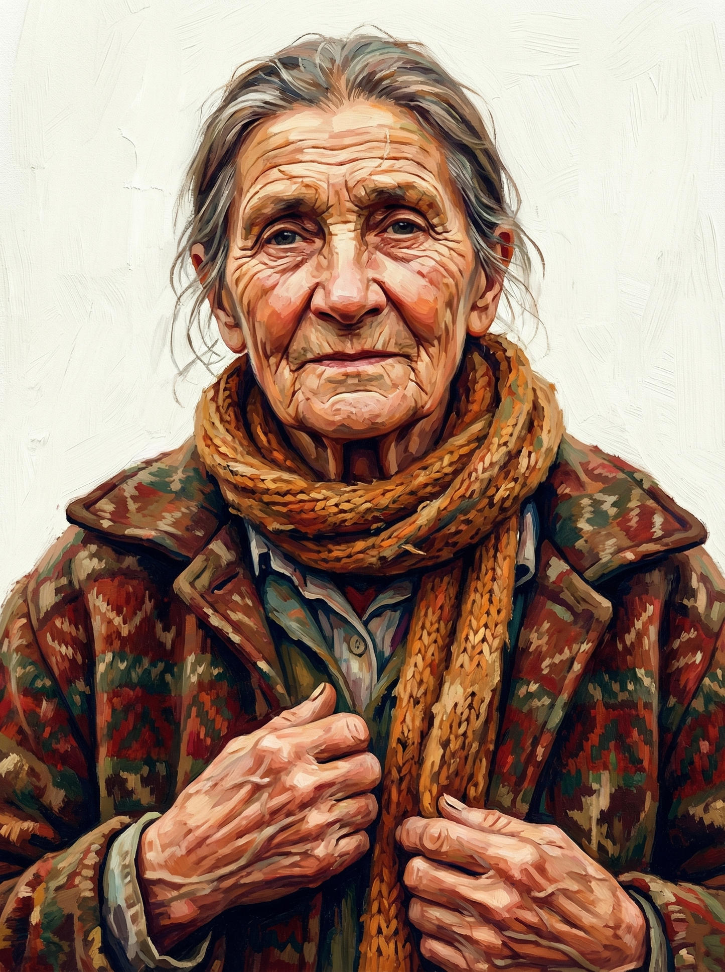 Woman With Autumn Scarf (80 Colors)