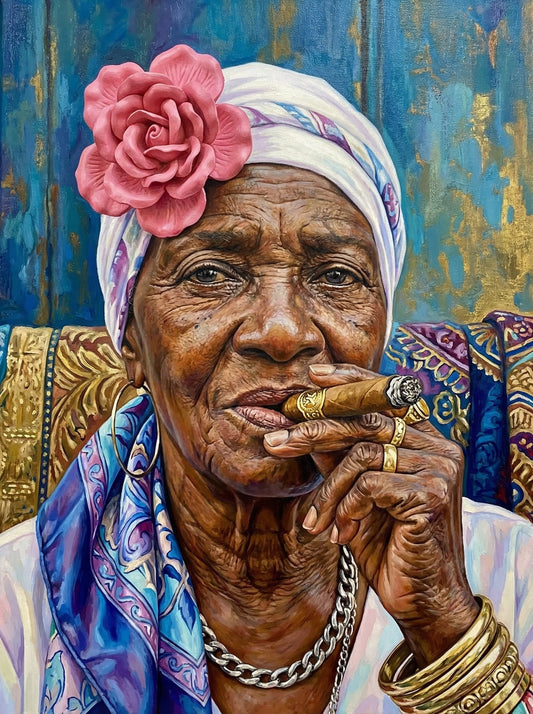 Woman With Pink Headwrap (120 Colors)