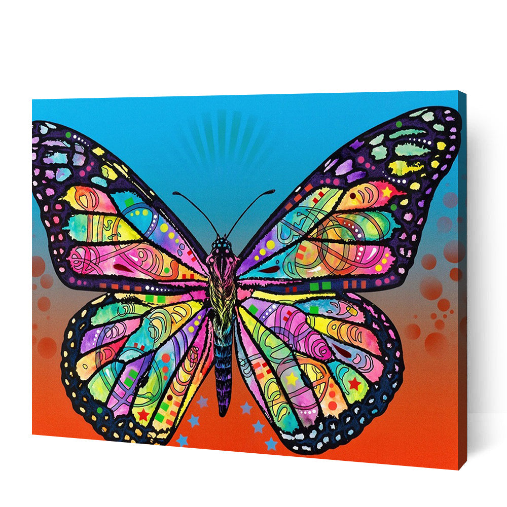 Multi Coloured Butterfly - Paint By Numbers Cities